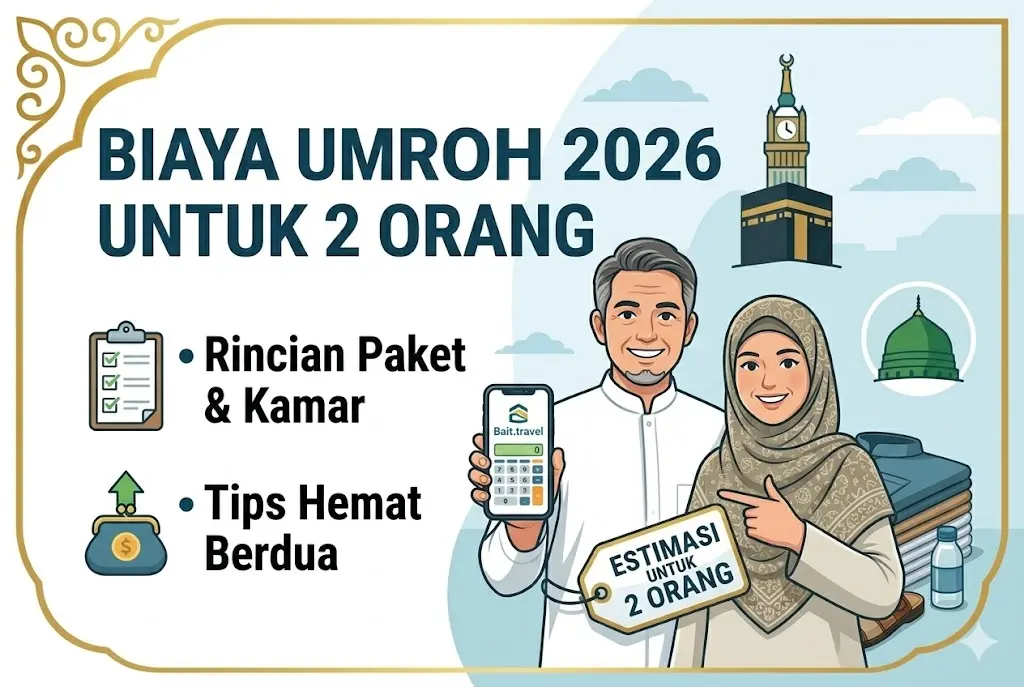 Biaya Umroh 2026 untuk 2 Orang: Rincian Paket, Kamar, dan Tips Hemat