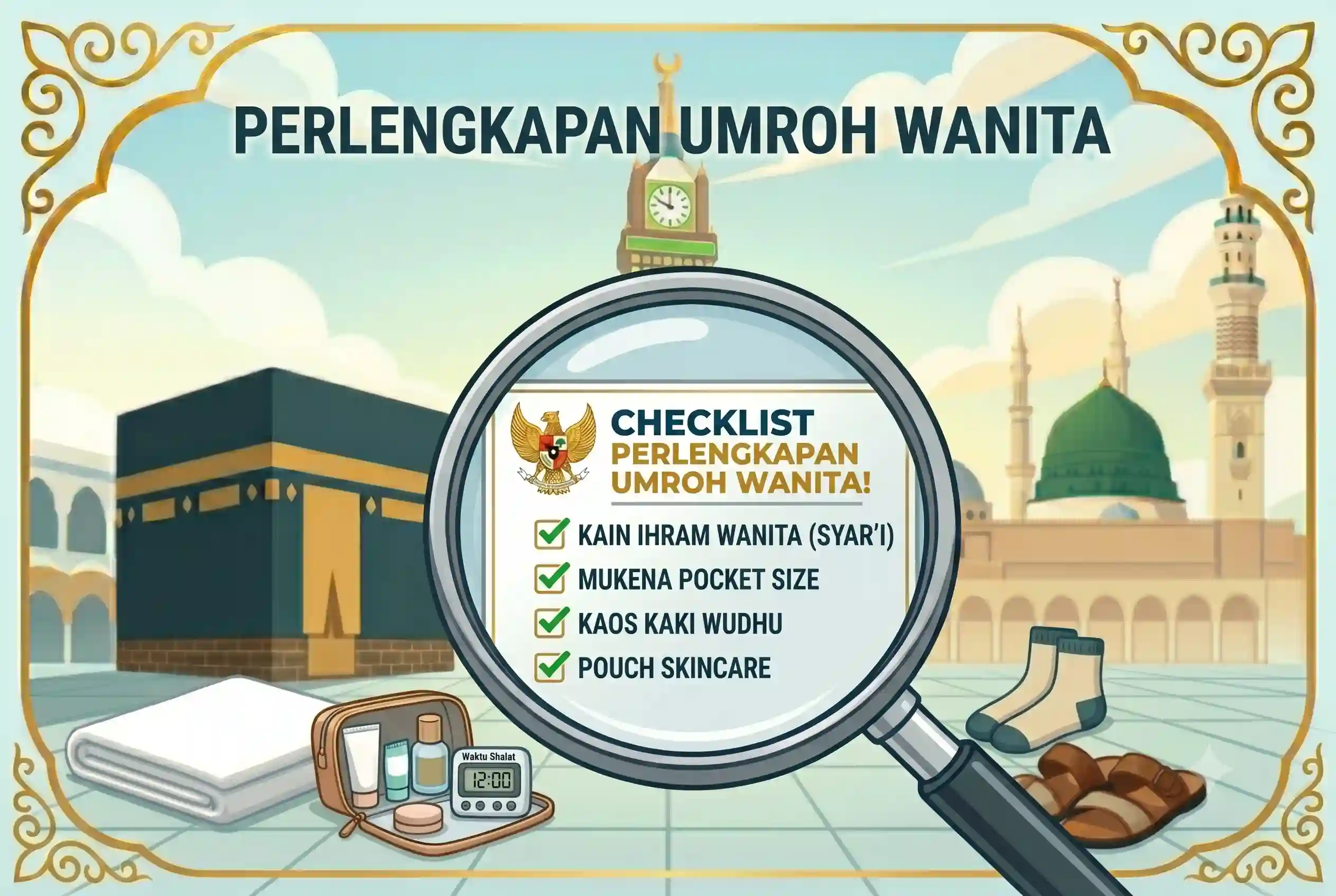 Perlengkapan Umroh Wanita: Checklist Lengkap, Syarat Pakaian, & Tips Packing